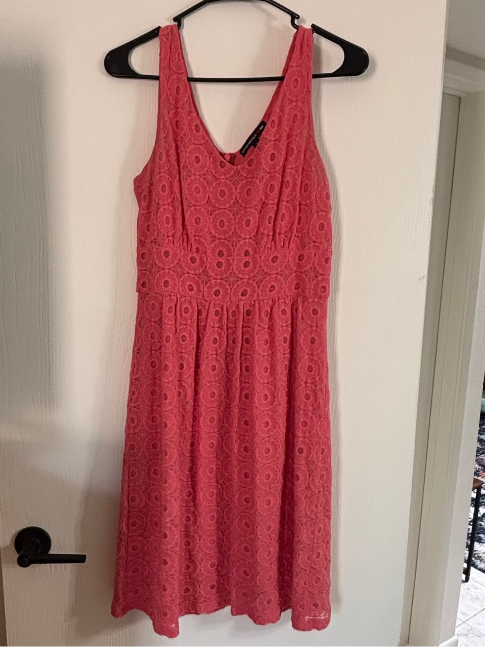 Women's Banana Republic Coral Eyelet Sleeveless Dress